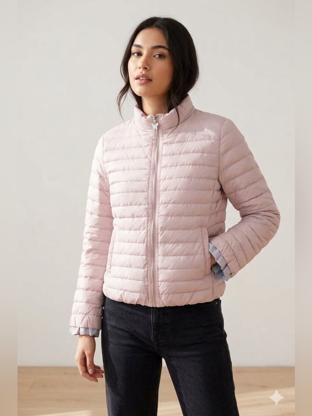 Etam WEEKEND Pastel Pink Puffer Jacket Women’s M (EUR 38)